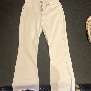 White Flared High Rise Jeans
